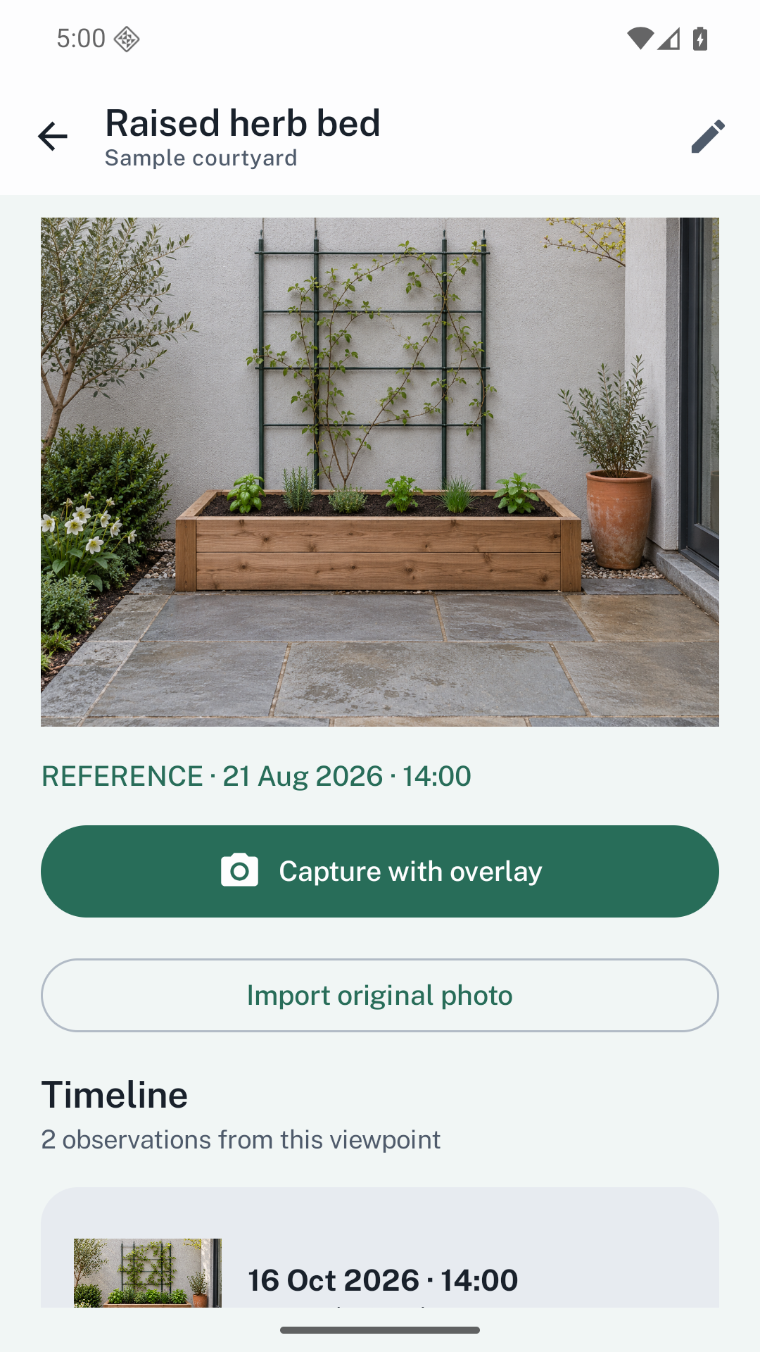 Return to a viewpoint in Frameback