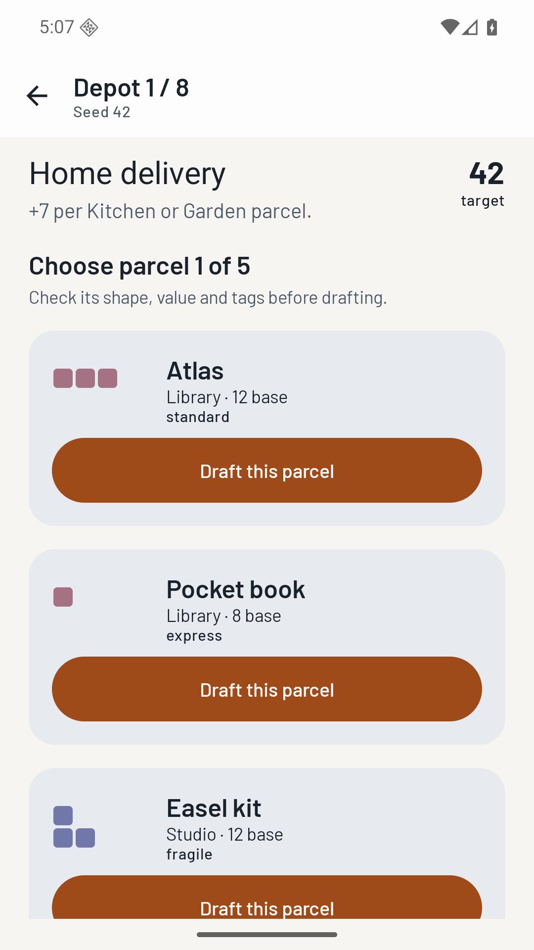 Pick with a purpose in Parcel Gambit