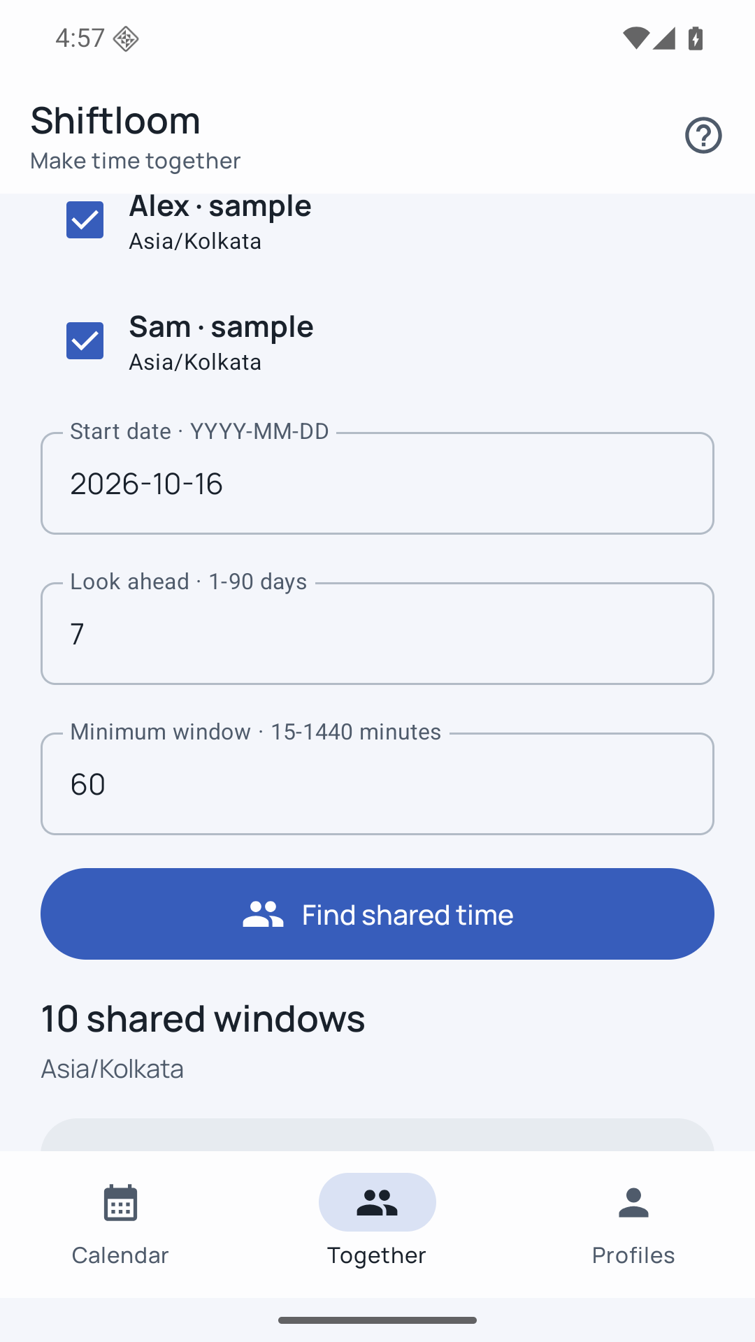 Shared windows, ready to use in Shiftloom