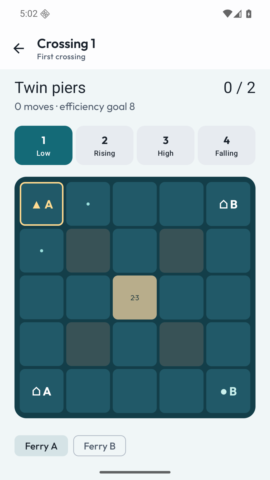Working Tidegrid app screen